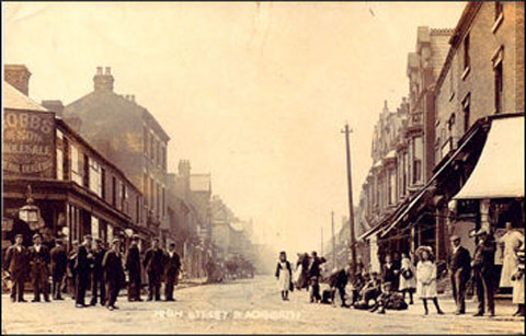 High Street, Blackheath, photographed from the junction with Halesowen Street in 1905.